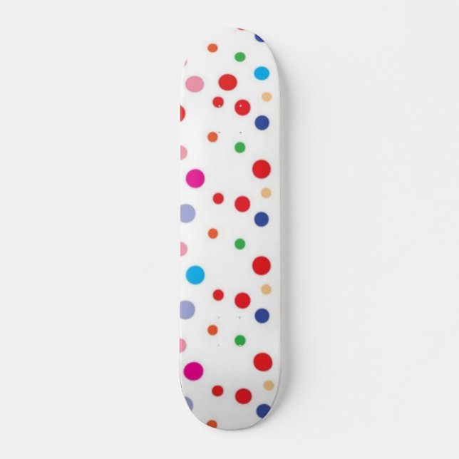 Polka dot pattern skateboard (Front)