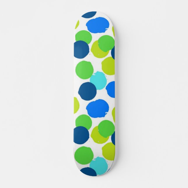 Polka dot pattern skateboard (Front)