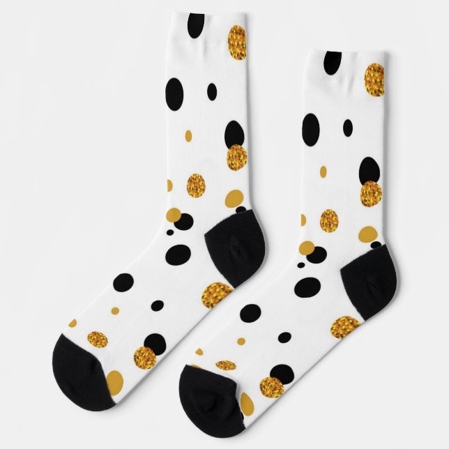 Polka dot pattern socks (Left)