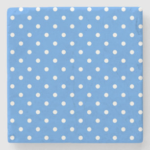 Polka dot pattern stone coaster