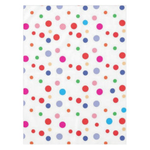 Polka dot pattern tablecloth
