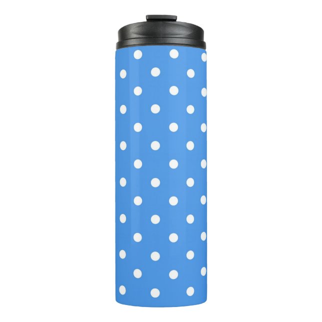 Polka dot pattern thermal tumbler (Front)