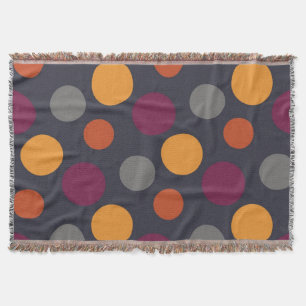 Polka dot pattern throw blanket