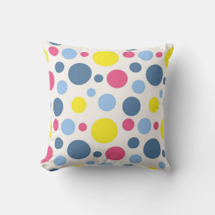 Polka dot pattern throw pillow
