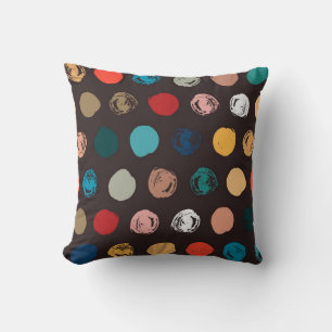 Polka dot pattern throw pillow