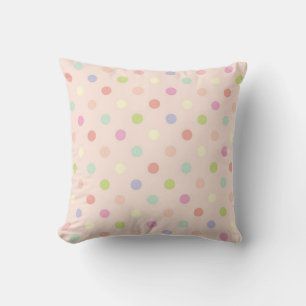 Polka dot pattern throw pillow