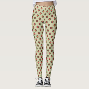 Polka Dot Pattern - Tomato Colours Leggings