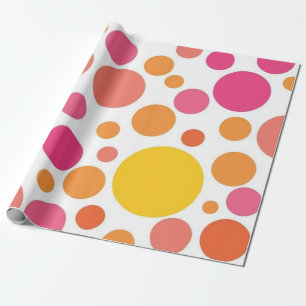 Polka dot pattern wrapping paper