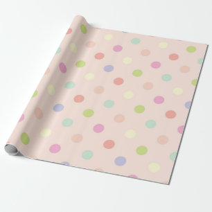 Polka dot pattern wrapping paper