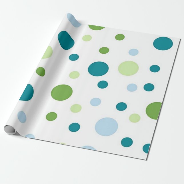 Polka dot pattern wrapping paper (Unrolled)