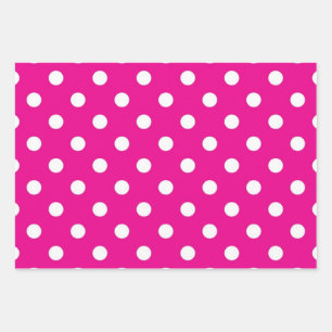 Polka dot pattern wrapping paper sheet