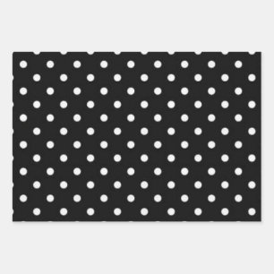 Polka dot pattern wrapping paper sheet