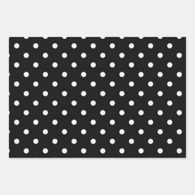 Polka dot pattern wrapping paper sheet (Front)