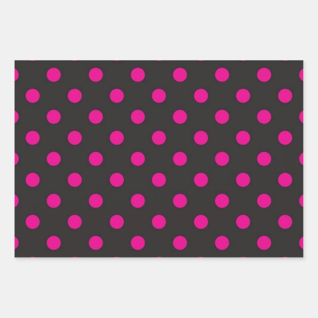 Polka dot pattern wrapping paper sheet (Front)