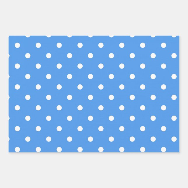 Polka dot pattern wrapping paper sheet (Front)