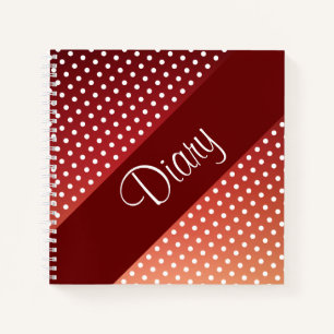 Polka Dot Patterned Diary Notebook