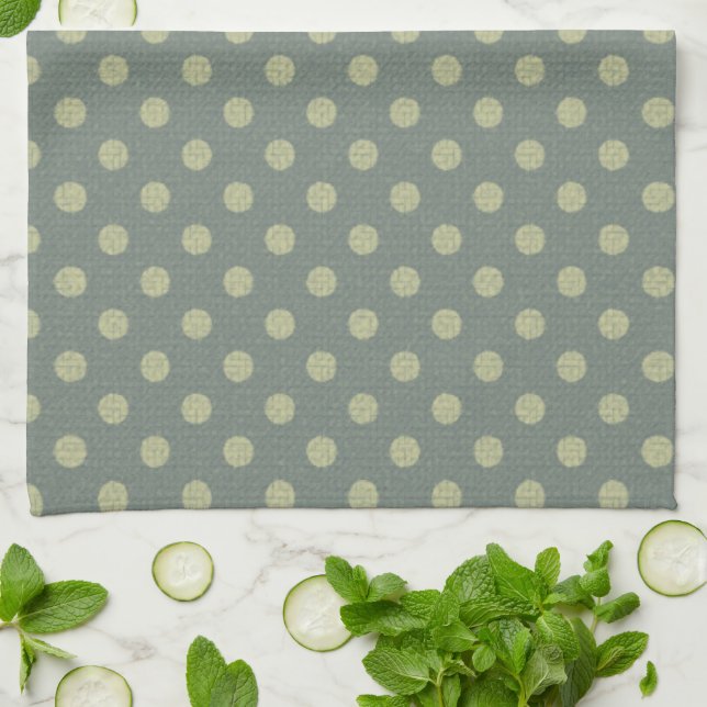 Polka Dot Personalized Hand Towel Template (Folded)