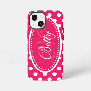 Polka dot personalized red pink white ipad case