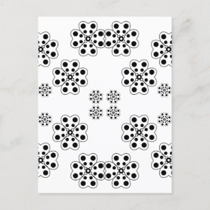 Polka Dot Petals Pattern  Postcard