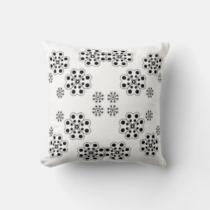 Polka Dot Petals Pattern Throw Pillow
