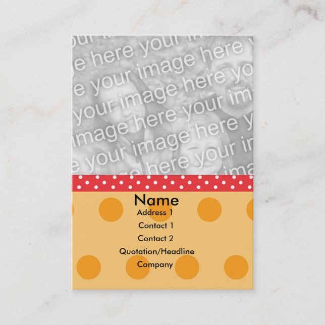 Polka Dot Photo Card (Front)