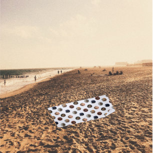 Polka Dot Photo Collage Beach Towel