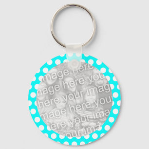 Polka Dot Photo Frame Keychain
