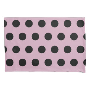 Polka Dot Pillowcase (Pink & Black)
