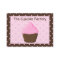 Polka Dot Pink and Brown Cupcake Business Cards