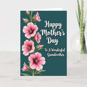 Polka Dot Pink Floral Love Card