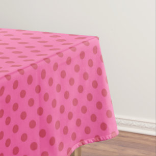 Polka dot pink, retro, pink  tablecloth
