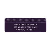 Polka Dot Plum Custom Return Address Label