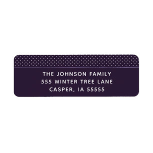 Polka Dot Plum Custom Return Address Label