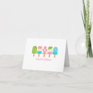 Polka Dot Popsicle Cartes de notes pliées personna