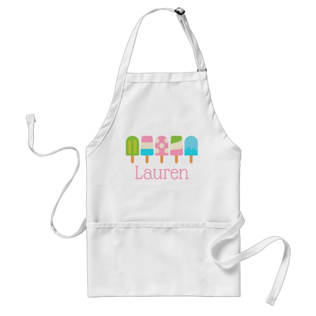 Polka Dot Popsicles Personalized Apron (Front)