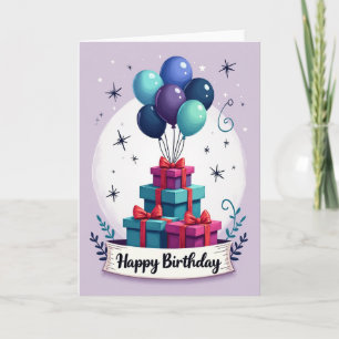 Polka Dot Presents Balloons Card