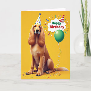Polka Dot Pup Birthday Card