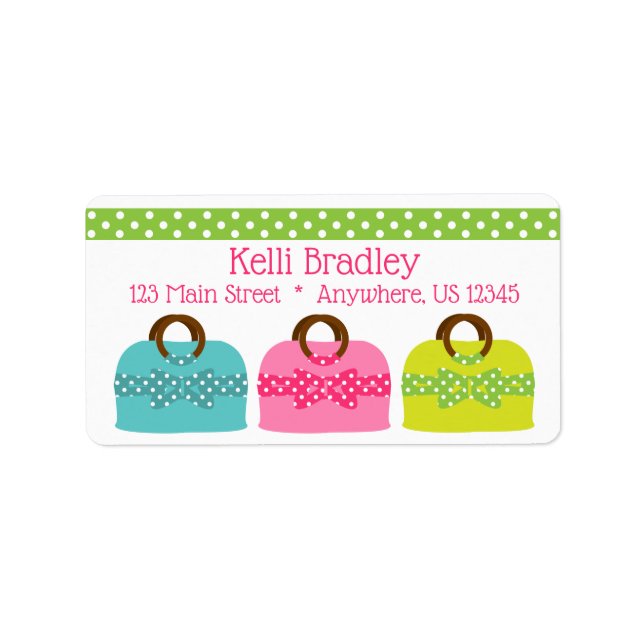 Polka Dot Purge Étiquettes d'adresse de retour imp (Devant)