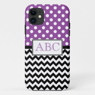 Polka Dot Purple & Chevron iPhone 5 Case