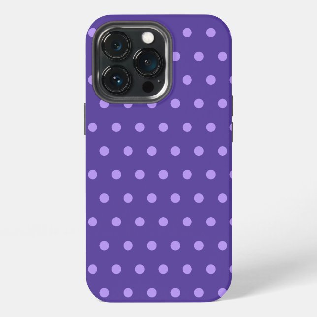 Polka Dot Purple Patterned iPhone Case (Back)