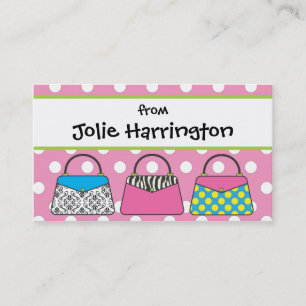 Polka Dot Purse Handbag Gift Card Calling Card