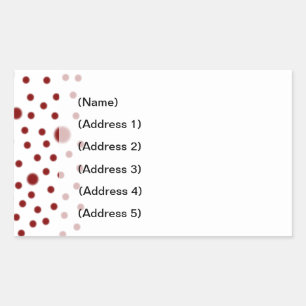 Polka Dot Red Address Label