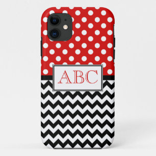 Polka Dot Red & Chevron iPhone 5 Case