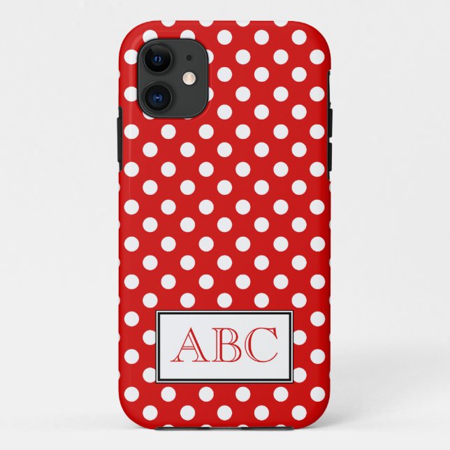 Polka Dot Red & White iPhone 5 Case (Back)