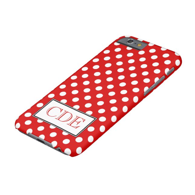 Polka Dot Red & White iPhone 6 Case (Top)