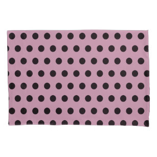 Polka Dot Reversible Pillowcase (Pink & Black)