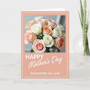 Polka Dot Rose Bouquet Card