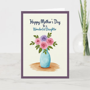 Polka Dot Rose Congratulations Card