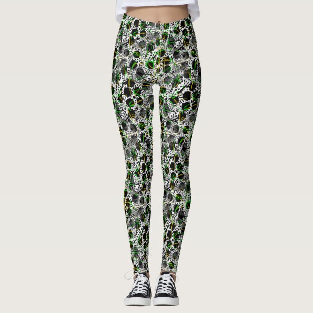Polka Dot Scribbles Print Leggings (Front)