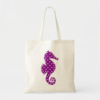 Polka Dot Seahorse Tote Bag